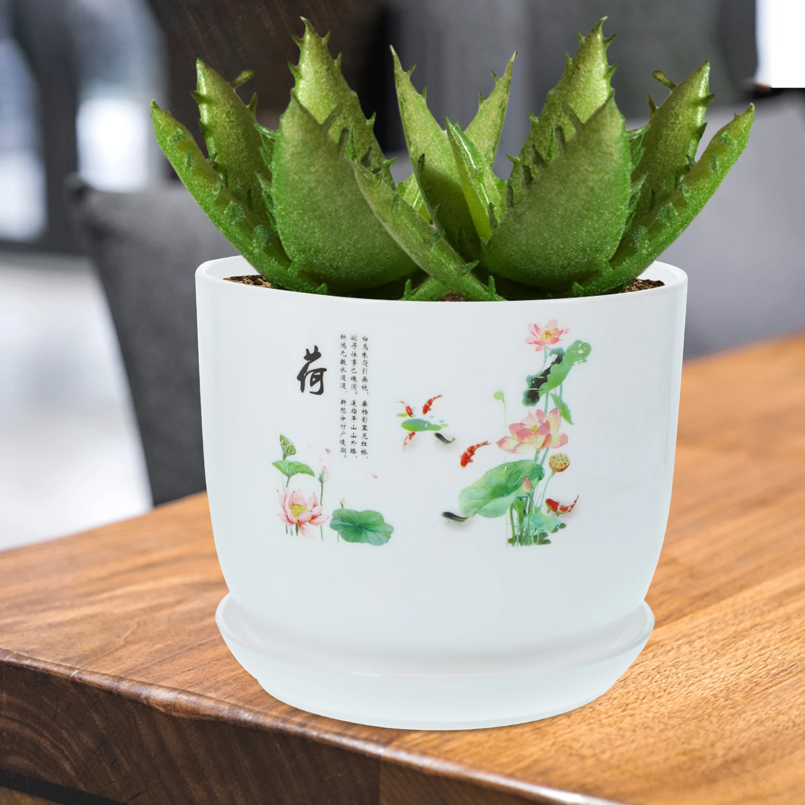 

2pcs Resin Flower Pots Orchid Planters Nursery Planter Garden Container Indoor Outdoor Pp Resin Flowerpots Drainage Hole