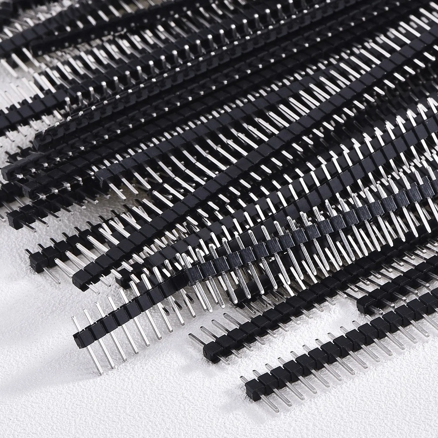60 حزمة صف واحد 40 دبوس 2.54 ملم ذكر رأس الدبوس موصل لحام المشاريع الإلكترونية والتجربة الإلكترونية رأس الذكور #5