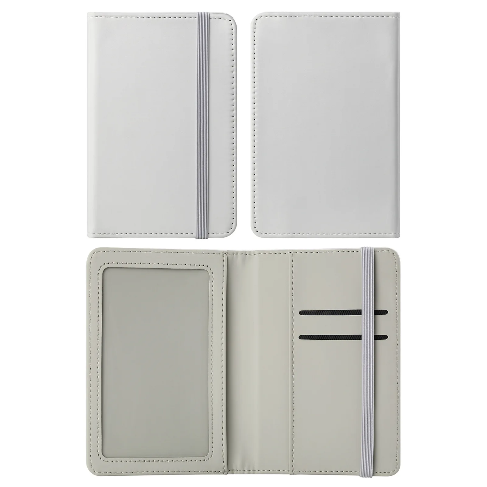 5pcs/lot Sublimation Blank Passport Book, Heat Transfer Printing Travel Passport Holder, Card Slot Case Bag