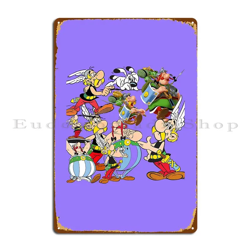 Asterix Metal Plaque Cinema Painting Club Designing Designing Tin Sign Poster