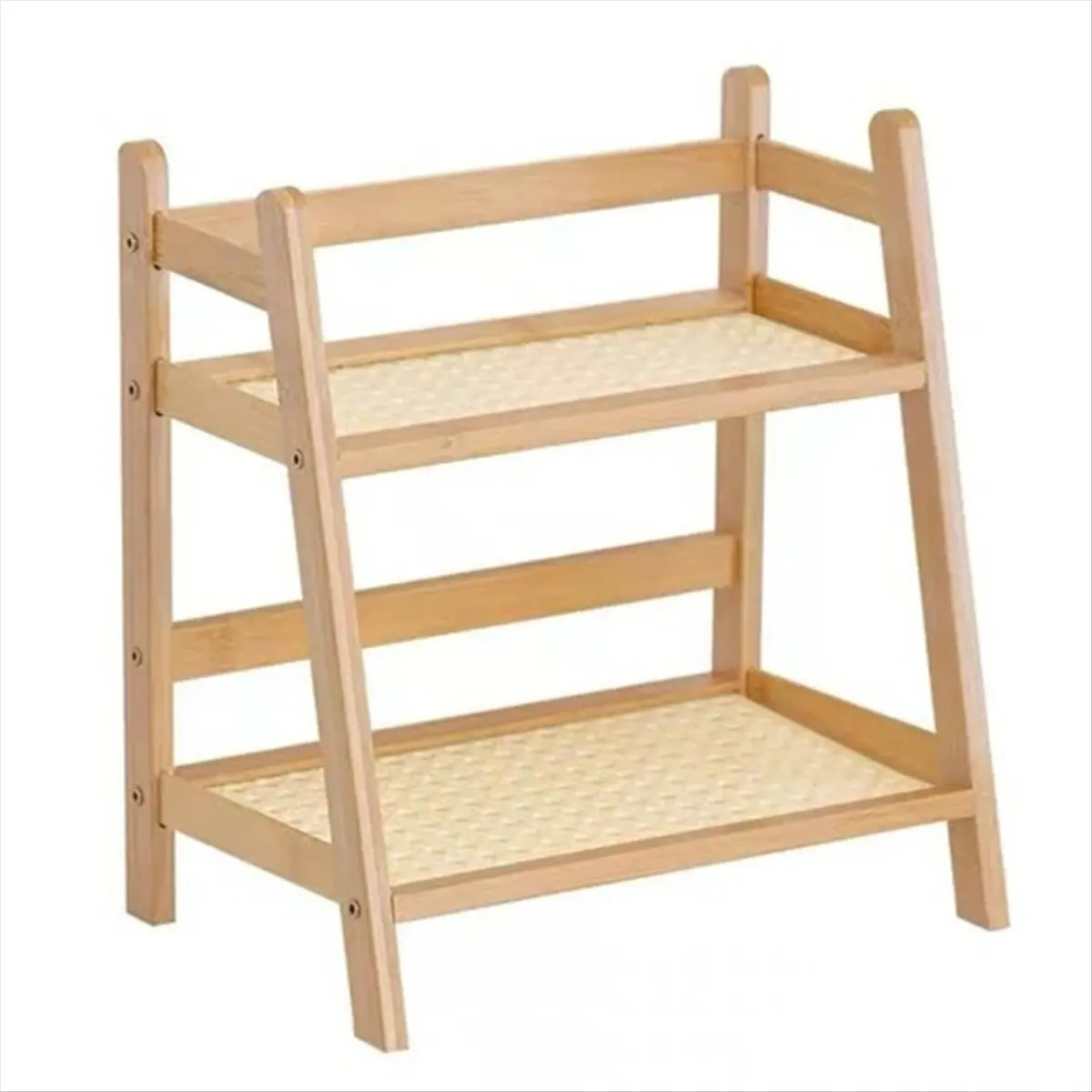 ABFW Wooden Storage Shelf,2-Tier Desktop Organizer - Multi-Use Display Rack for Supplies, Makeup, Stationery