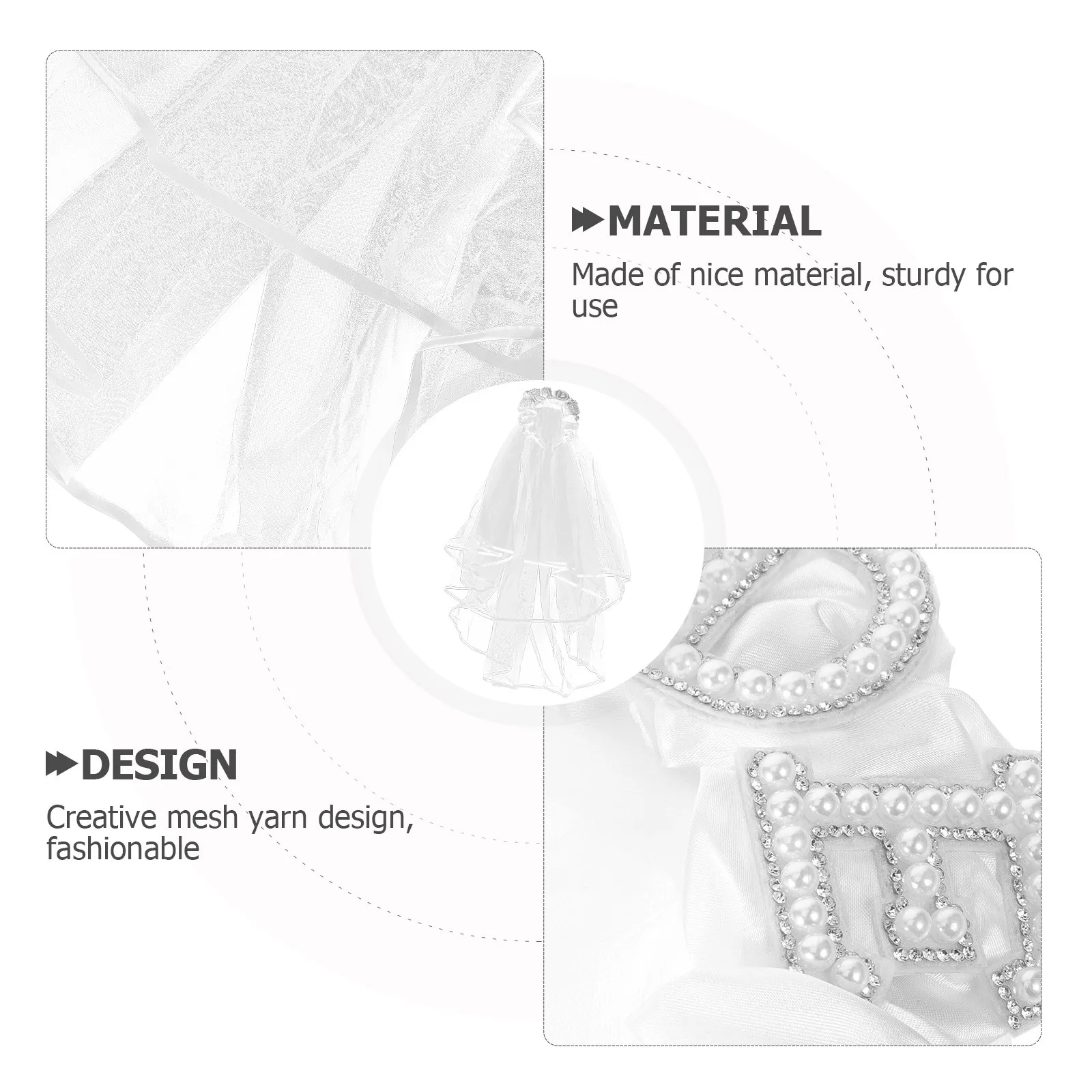 Headband Veil Mesh Yarn Wedding Headband Elastic Comfortable Bridal Hair Accessories Wedding Hairpiece for Bride