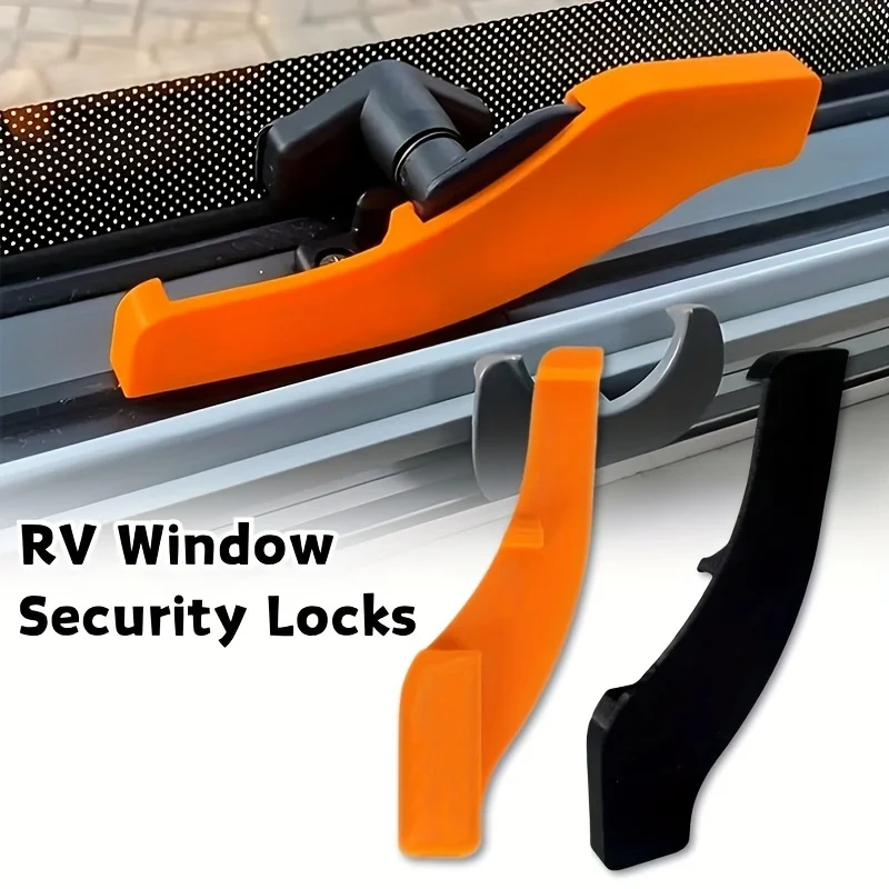 RV 창문 보안 잠금 세트 2개, RV 및 캠핑카용 창문 안전 잠금장치, 폴리플라스틱과 호환되는 RV 창문 안전 잠금장치