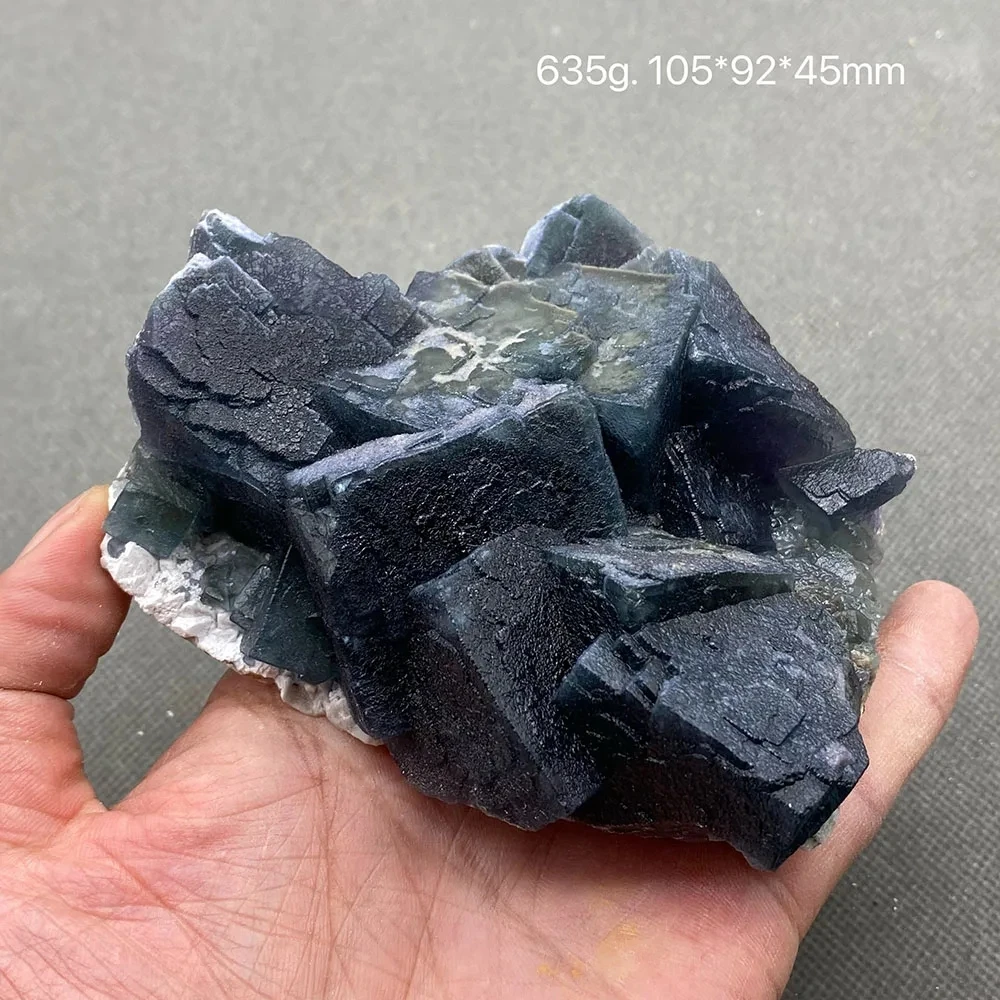 100% Natural Inner Mongolia blue Fluorite Mineral specimen cluster Stones and crystals Healing crystal