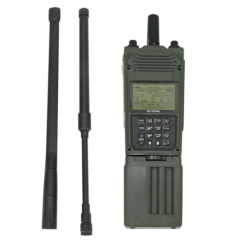 Walkie Talkie táctico militar PRC 163 no funcional modelo para U94 6 pines PTT con enchufe Ken para Walkie Talkie Baofeng UV5R/UV-82