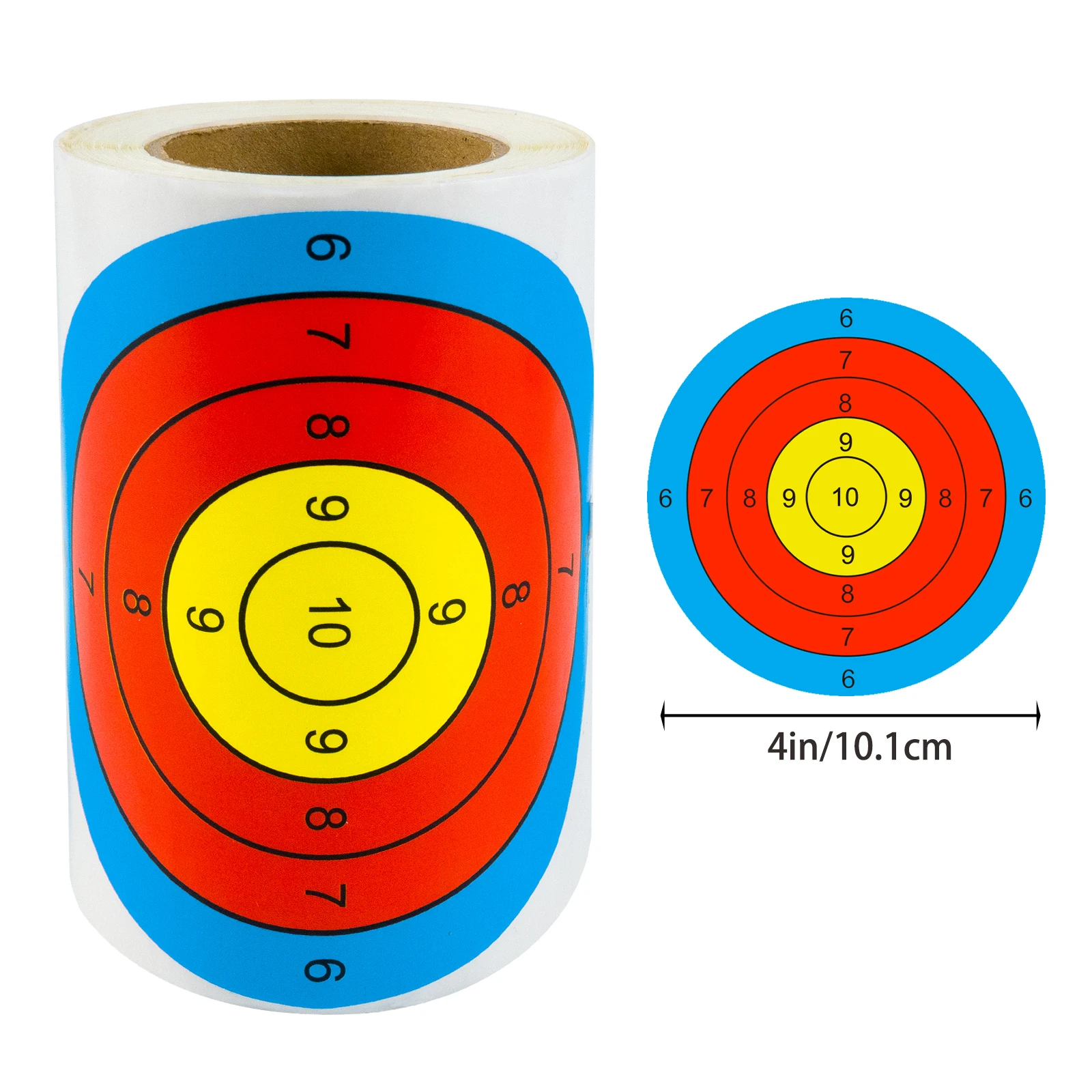Color Ring Digital Accurate 100Pcs 4inch Shooting Practice Target Stickers Shooting Target Training Supplies Stickers Shooting Target Label (Can Be Used for Real Guns to Practice with Air Gun Practice)