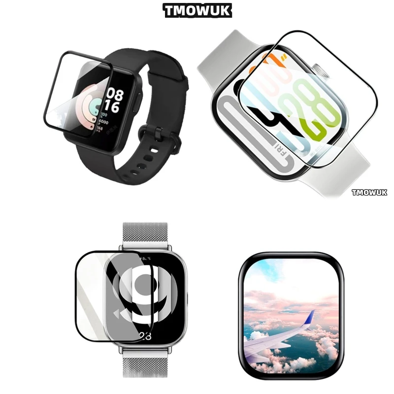 

For Xiaomi Redmi Watch2 3 4 5 MOVE Lite Active Anti-Scratch PMMA Film Flexible 3D Curved Full Screen Cover