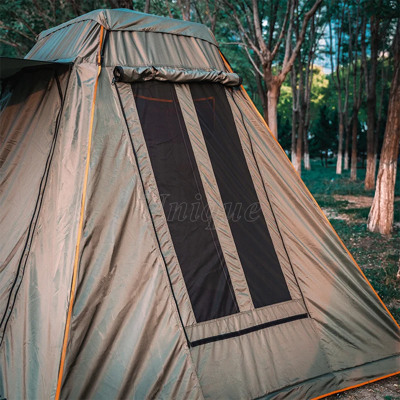 Tienda de campaña Glamping al aire libre, refugio familiar, 4 personas, lujo, senderismo