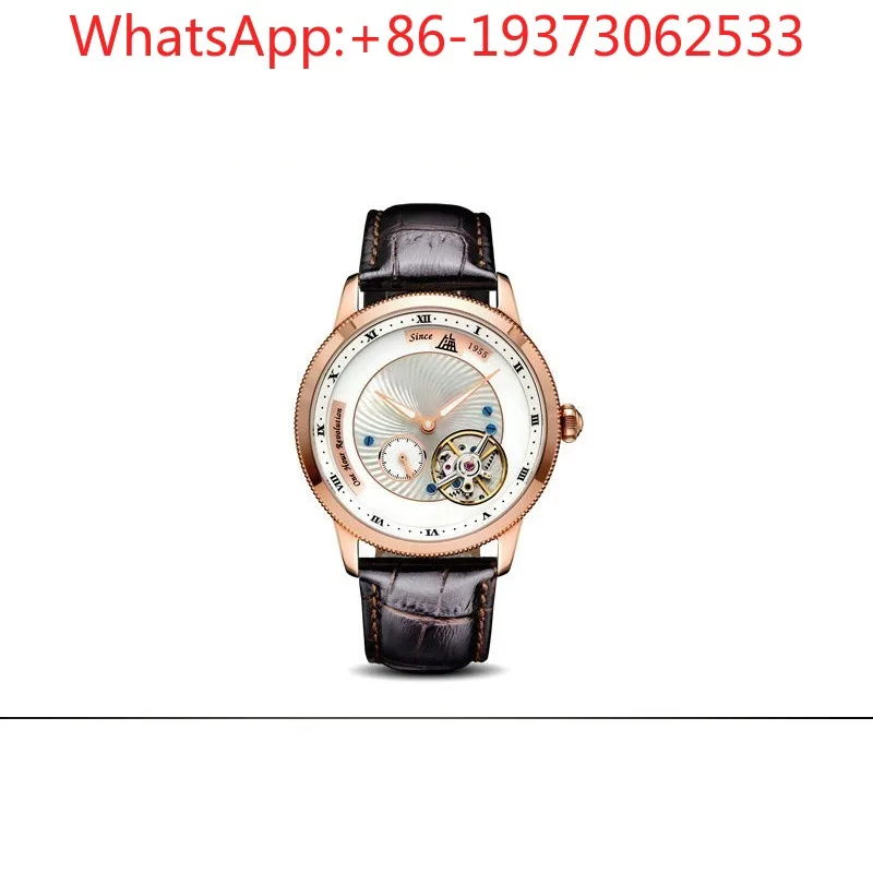 Customized Watch Men's Tourbillon Caruso Manual Mechanical Watch Hollow Waterproof Luminous Watch Rotary Dial 638