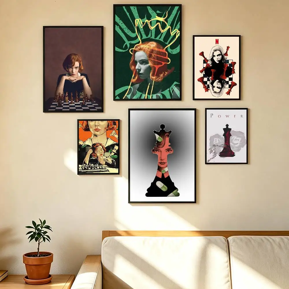 Novel The Queens Gambit Poster High Quality Dorm Living Room Aesthetic Wall Decoration Painting Stickers Gift