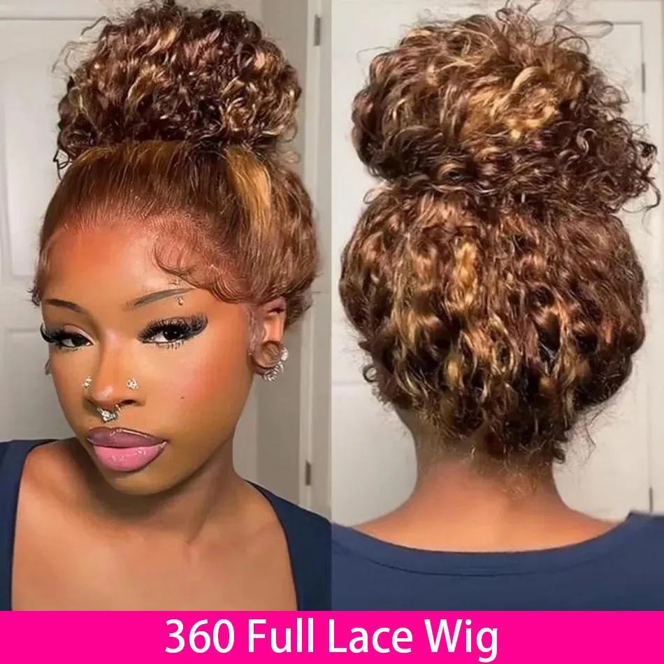 

Выделите 360 Полный парик шнурка Человеческие волосы Предварительно выщипанные Hd Глубокая волна Вьющиеся волны Невидимый шнурок 250 Плотность 427 Парик фронтальной части шнурка