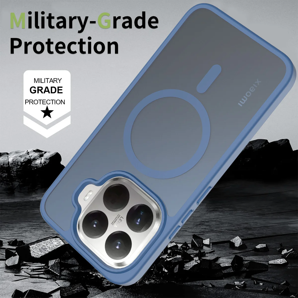 Magnetische, matte, durchscheinende PC-Hartschale für Xiaomi 17 15T Pro Max, Silikonrahmen für Magsafe, stoßfeste Abdeckung