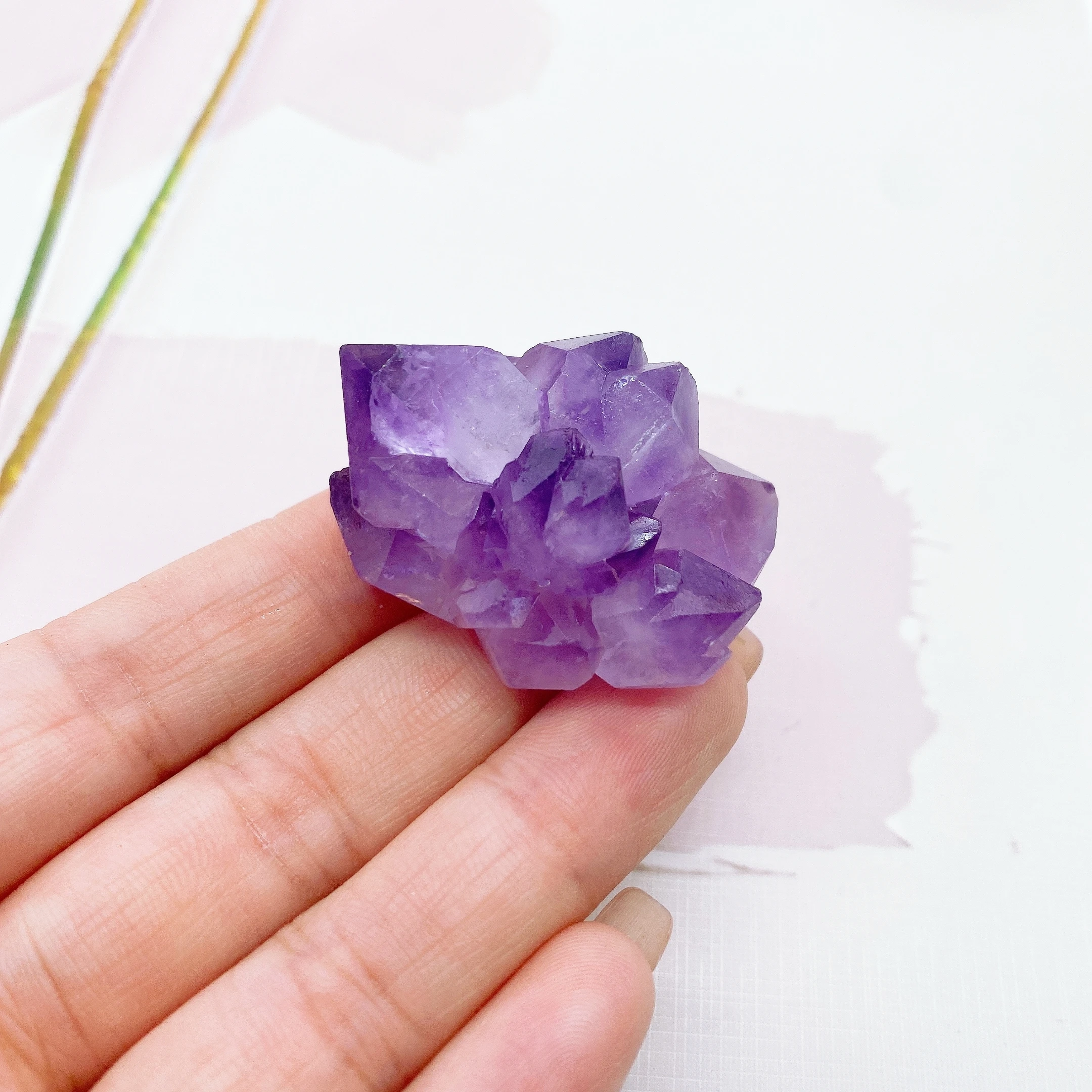 25-40mm Natural Amethyst Flower Cluster Mineral Specimen Crystal Quartz Irregular Raw Gems Stone Home Decoration Aquarium Gift