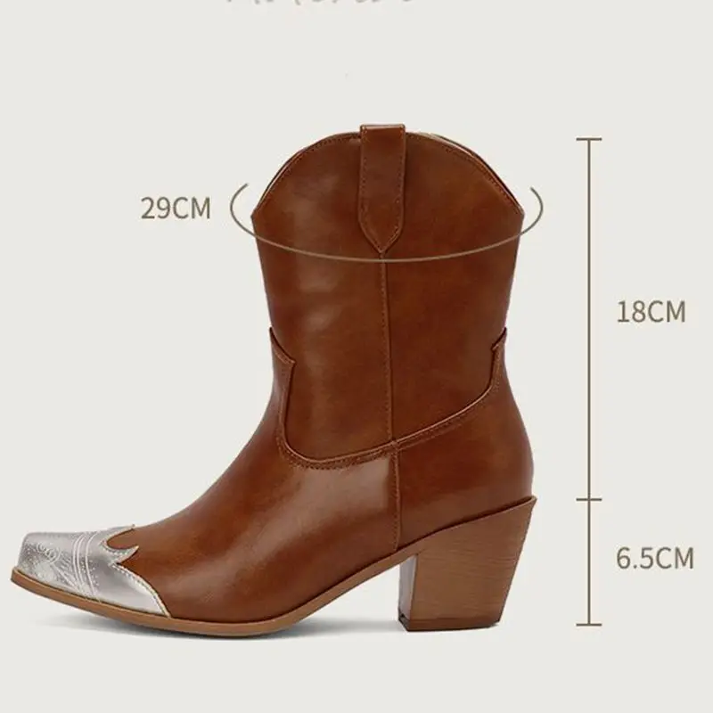 ORCHA LISA أحذية أنيقة عادية أنثى المرأة الغربية حذاء من الجلد جولة تو 6.5 سنتيمتر كتلة كعب حجم كبير 46-48 الترفيه اليومي