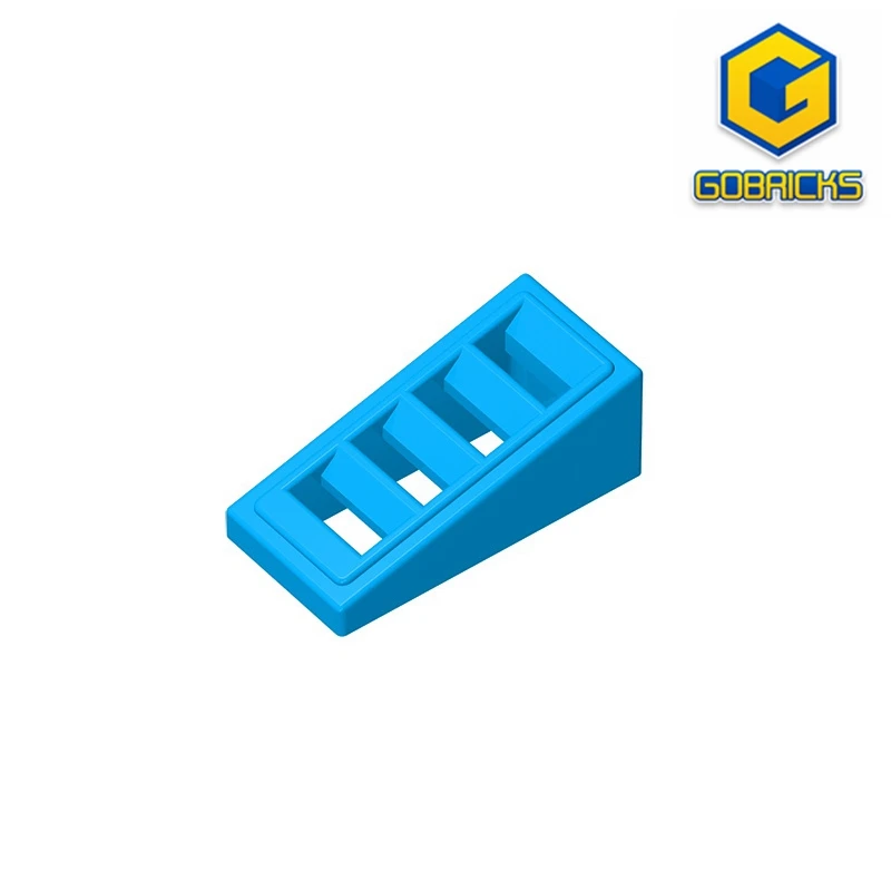 Gobricks GDS-838 Slope 18 2 x 1 x 2/3 с 4 слотами, совместимый с 61409 детскими образовательными строительными блоками своими руками Tech