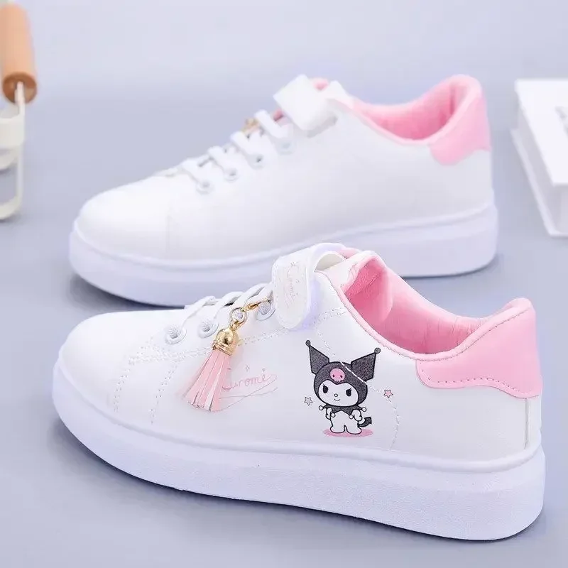 

non-slip children's sports shoes breathable pu skate shoes Sanrio Kuromi girls casual shoes cartoon sneakers