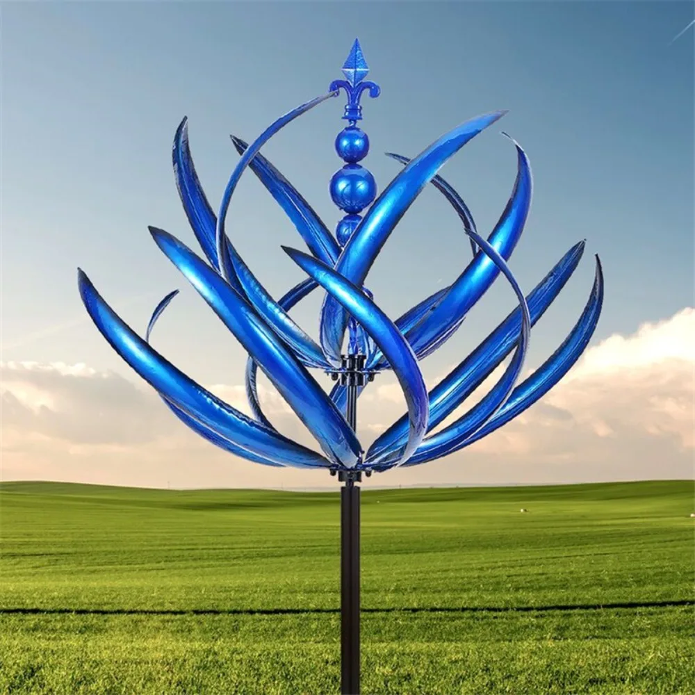 Harlow Wind Spinner Rotator Iron Inground Windmill Garden Harlow Wind Spinner Rotator Home Garden Decoration - Image 4