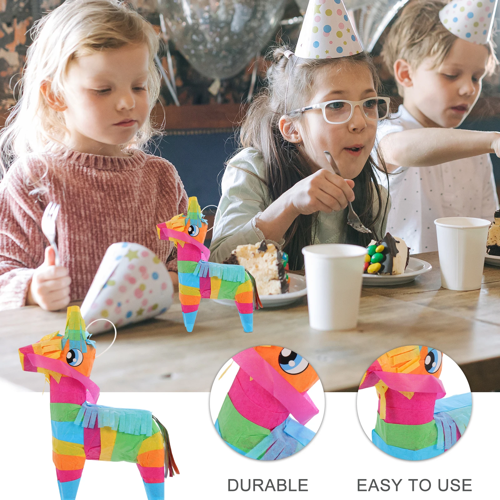 Suministros De Fiesta De Navidad para niños, decoraciones De tacos De Cinco De Mayo, Donkey mexicano, piñata, Luaumini, cumpleaños