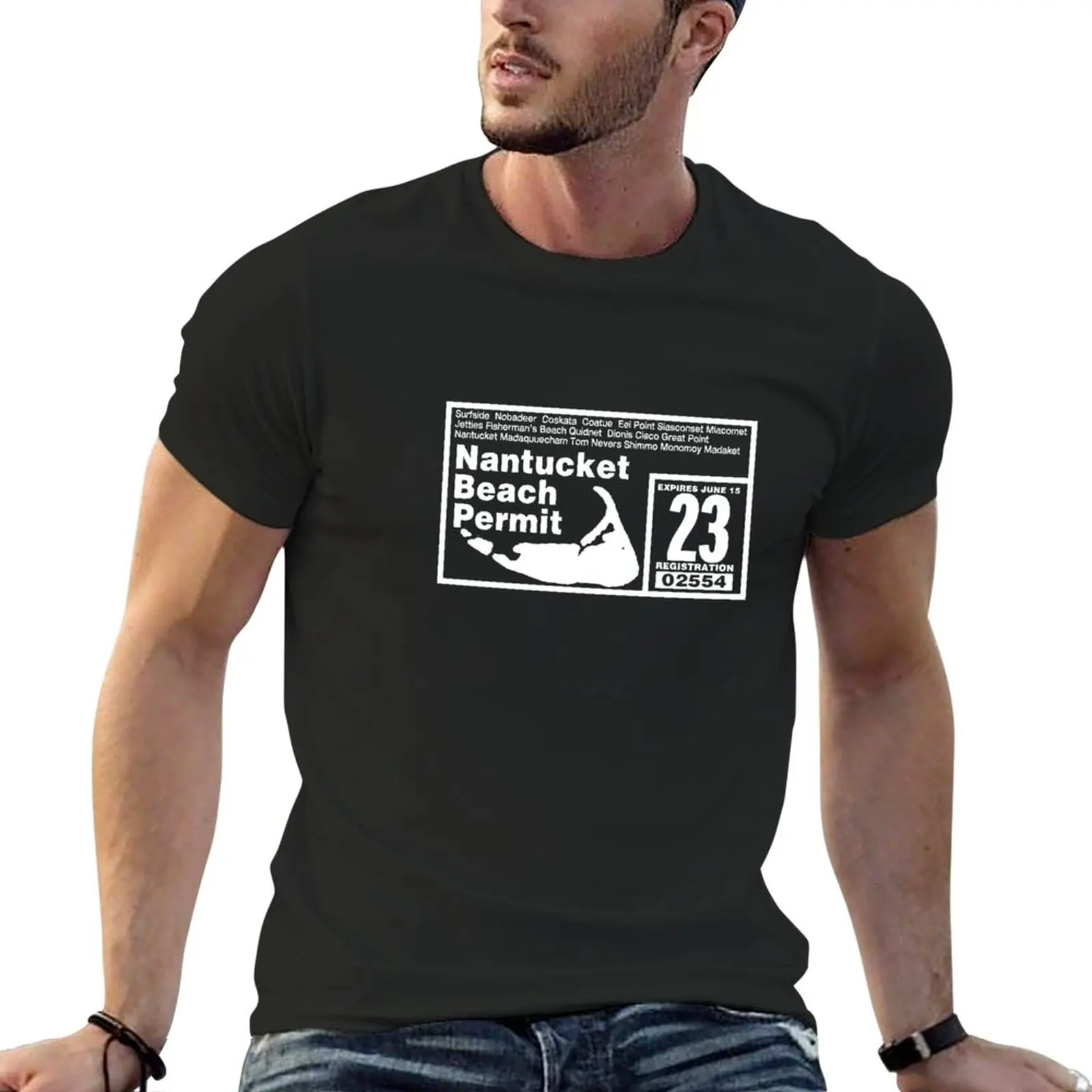 2023 Nantucket off road permit / white T-Shirt T-shirt for a boy kawaii clothes clothes for men