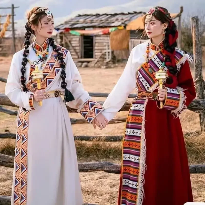 

Tibetan Costume Female Noble Tibetan Robe Photo Of Chuba Tourism Ethnic Minority Style Tibetan Dance Performance Costume