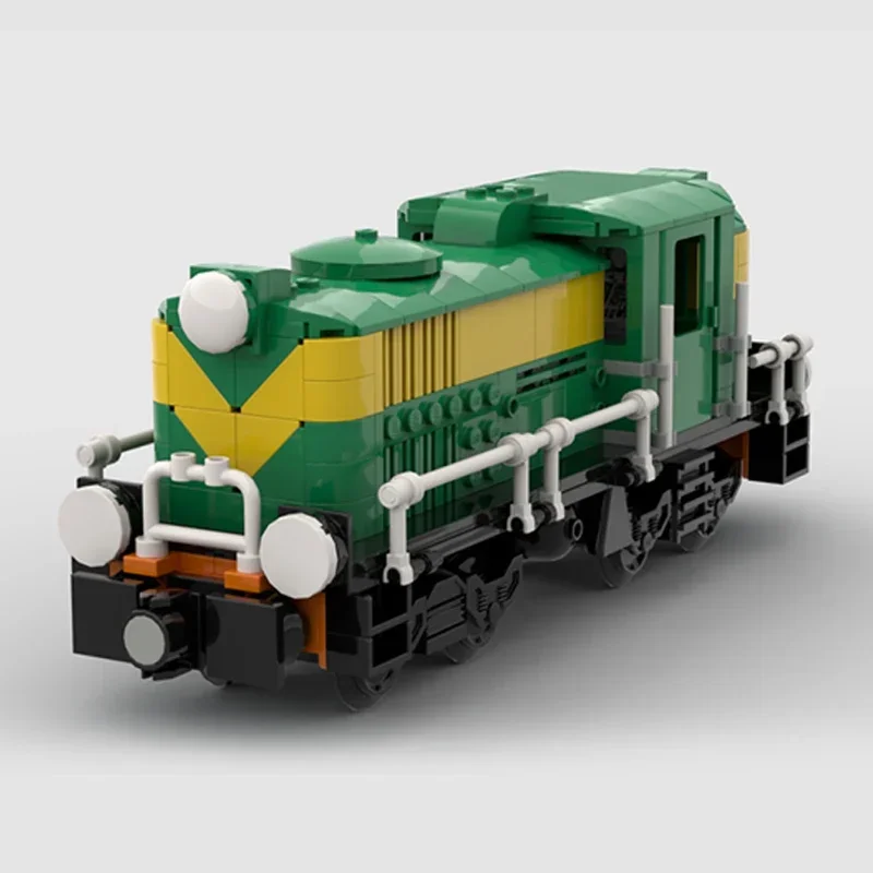 Modelo de tren de ciudad Moc, bloques de construcción Vintage, tecnología locomotora española, bloques modulares, regalos, juguetes de Navidad, conjuntos de bricolaje, ensamblaje