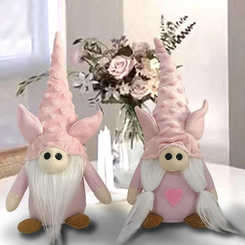 Gnomes Plush Dolls, Plush Pig Doll, Handmade Decoration Faceless Doll Pink Dwarf Figurine, Home Desktop Decoration Easy To Use