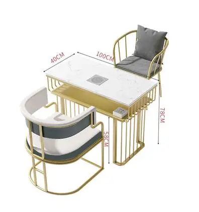 Net Red Marble Nail Enhancement Table Chair Set Vacuum Cleaner Single double triple double deck Nail Enhancement Table Full set