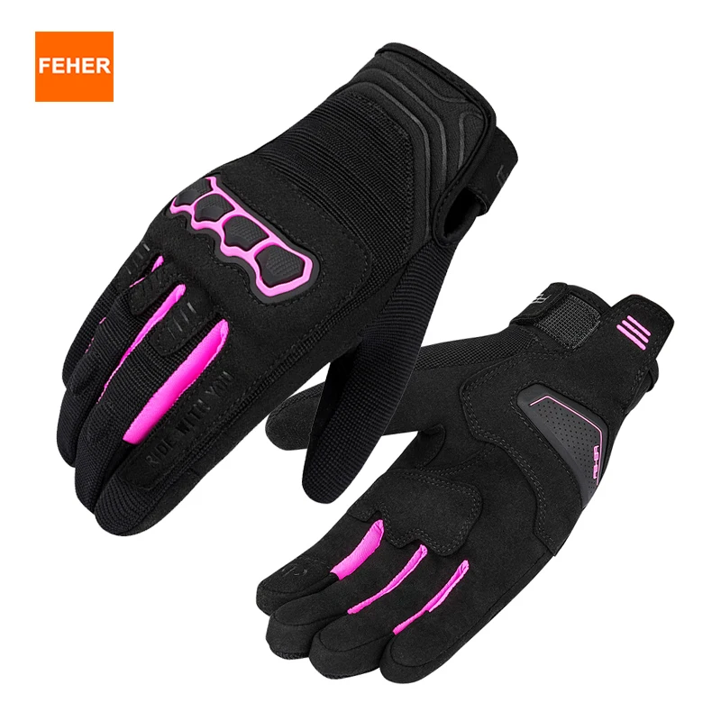 

Летние мотоциклетные перчатки FEHER для женщин, вентилируемые и дышащие, износостойкие, устойчивые к царапинам, подходят для езды на мотоцикле.