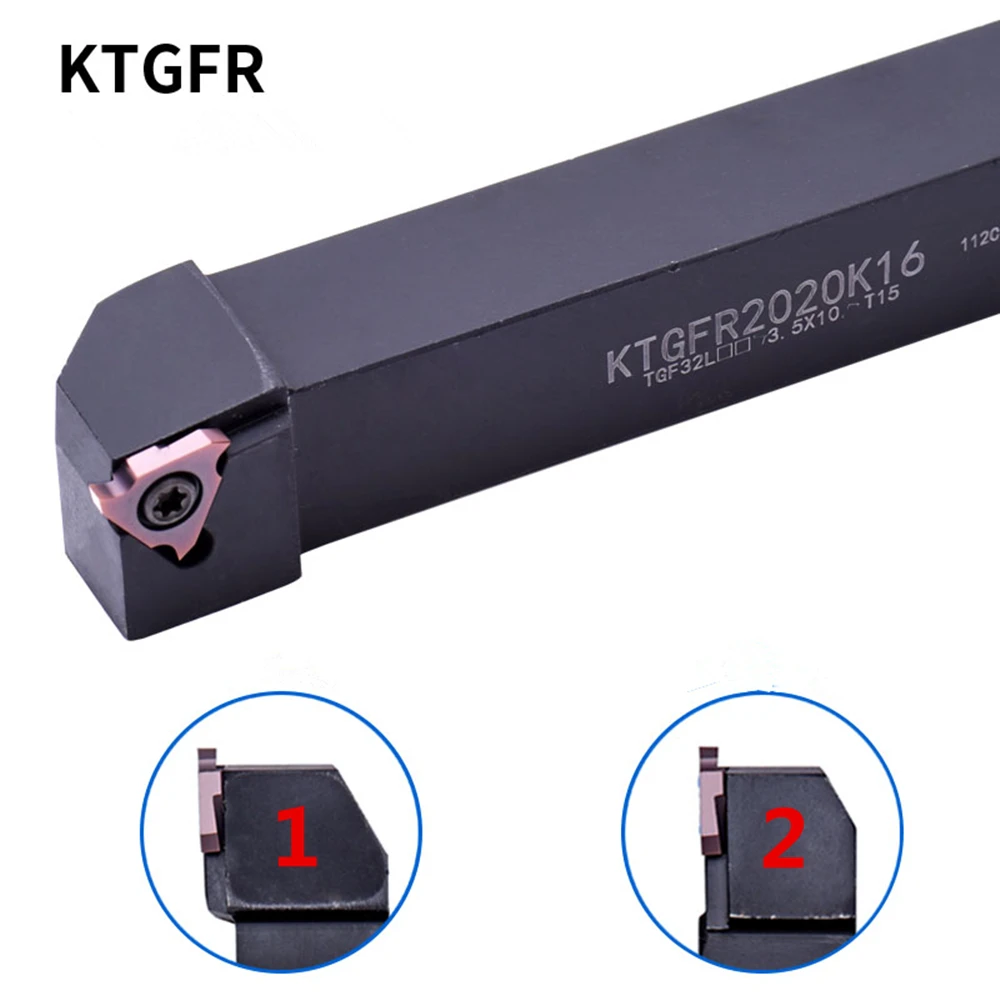 KTGFR KTGFL KTGFR1010H16 KTGFR1212H16 KTGFR1616H16 KTGFR2020K16 KTGFR2525M16 Grooving Tool Holder External Lathe Cutter Carbide