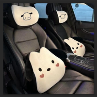 Universal Car Seat Cushions Cover Breathable Cartoon Sanrio Cute Kawaii Car Accessories Interior Car Headrest Neck Pillow