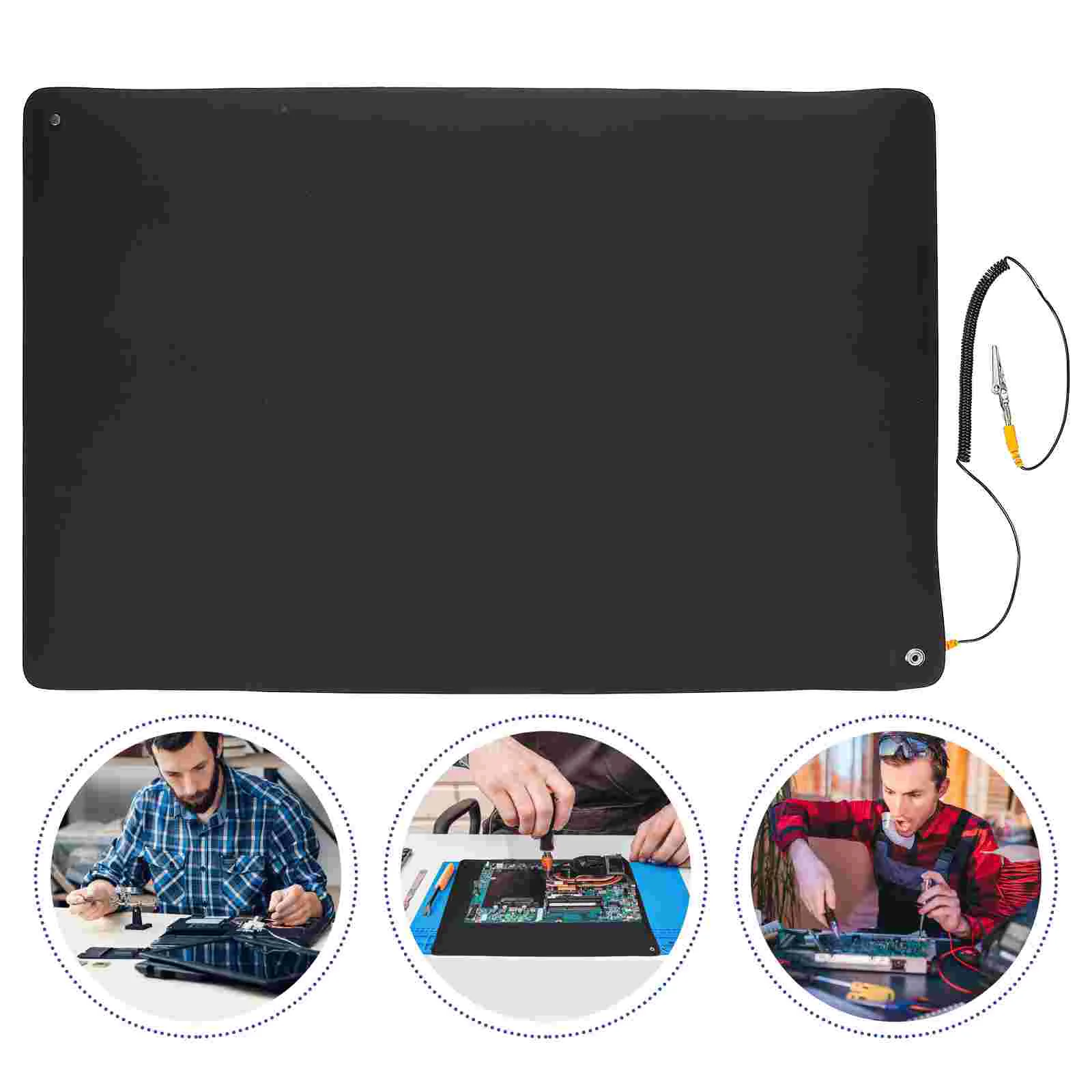 

-static Table Mat with Wrist Strap Magnetic Repair Grounding Desk Pad Esd Work