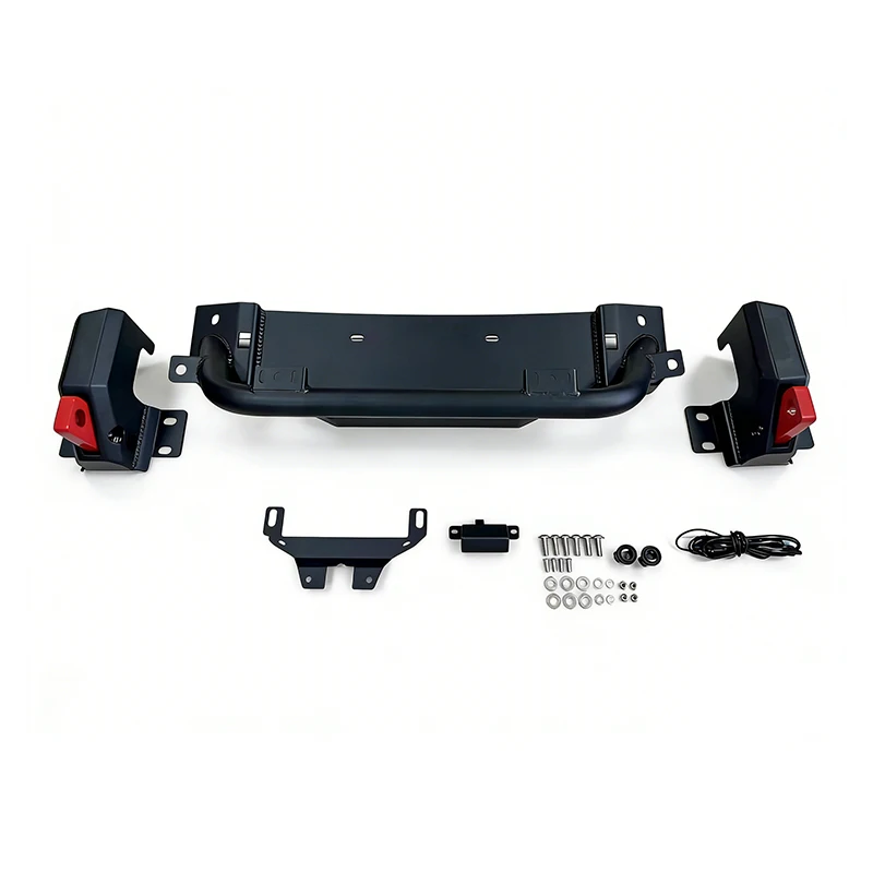 For Ford Bronco 2021-2026 Front Bumper Winch Mount Plate with Bull Bar Heavy Duty Winch Bracket Fits OE Modular Front Bumper view 2