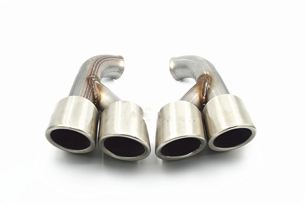 Car Rear Exhaust Muffler Tip Pipe For Porsche Cayenne 2015-2017 Stainless Steel Air Outlet Exhause Kit Tailpipe