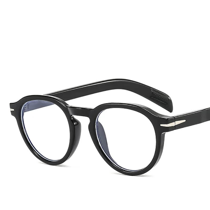 Anti Blue Light Glasses Frame 2024 Women Men Round Leopard Eyeglasses Frames Computer Transparent Prescription Spectacles