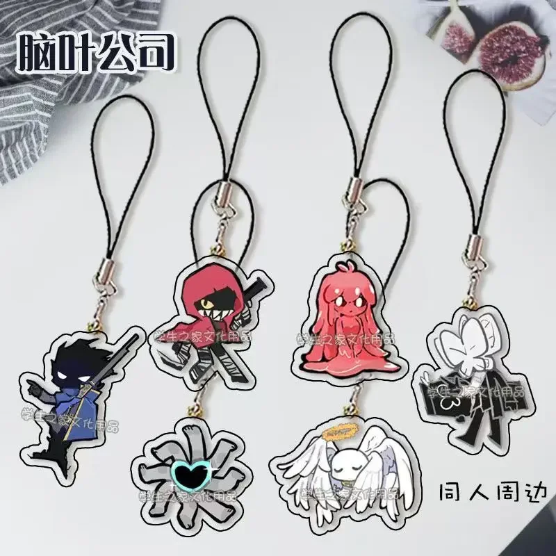 Lobotomy Corporation Phone Keychain Charms Double-Side Key Chain Car Bag Pendant Figure Keyring Mix Wholesale