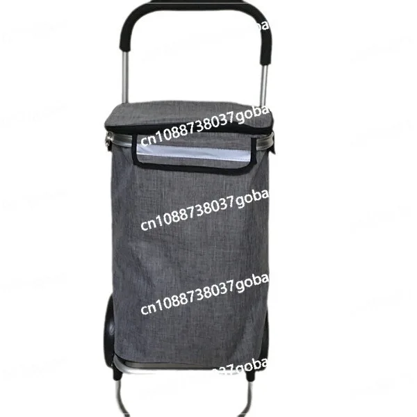 

Aluminum alloy folding shopping cart, portable stairlift, grocery shopping, driver pulling cart