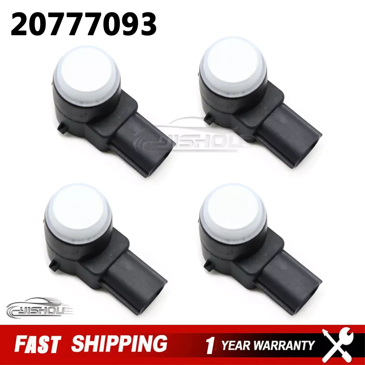 4PCS White PDC Parking Sensor 20777093 For Chevrolet Silverado 1500 Equinox Escalade Traverse GMC Yukon XL 1500 2500 23428268