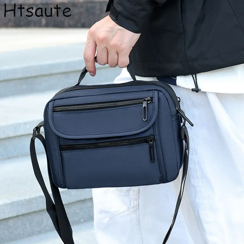 

Men's Business Crossbody Bag Small Handbag Male Pockets Adjustable Shoulder Strap for Work Travel Sling Bags sacoche homme