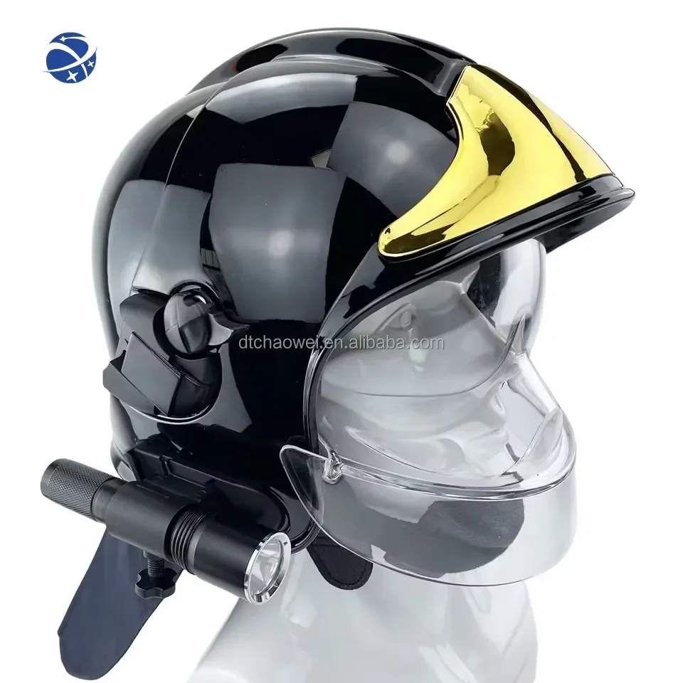 

Thermal Radiation Protection Lightweight Fire Helmet Integrated Helmet for Fire Petrochemical Industry