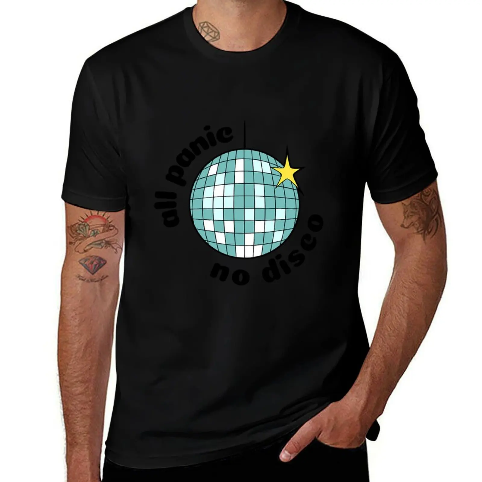 All Panic No Disco(1) T-Shirt Plus Size Short Sleeve T-Shirt