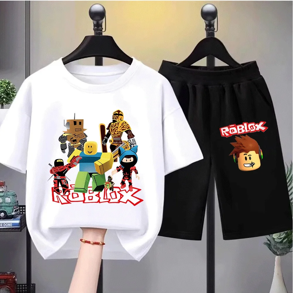 conjunto-de-camisetas-infantis-com-estampa-de-personagem-roblox-design-de-desenho-animado-fofo-e-elegante-para-meninos-e-meninas-moderno-e-confortavel-para-criancas