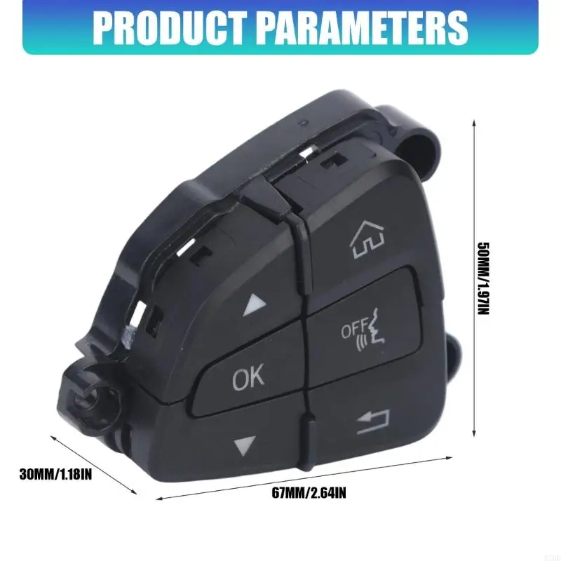 M76E W205 Lenkradtasten-Set für W205 2014–2017, Innenfunktionstaste – Detail 6
