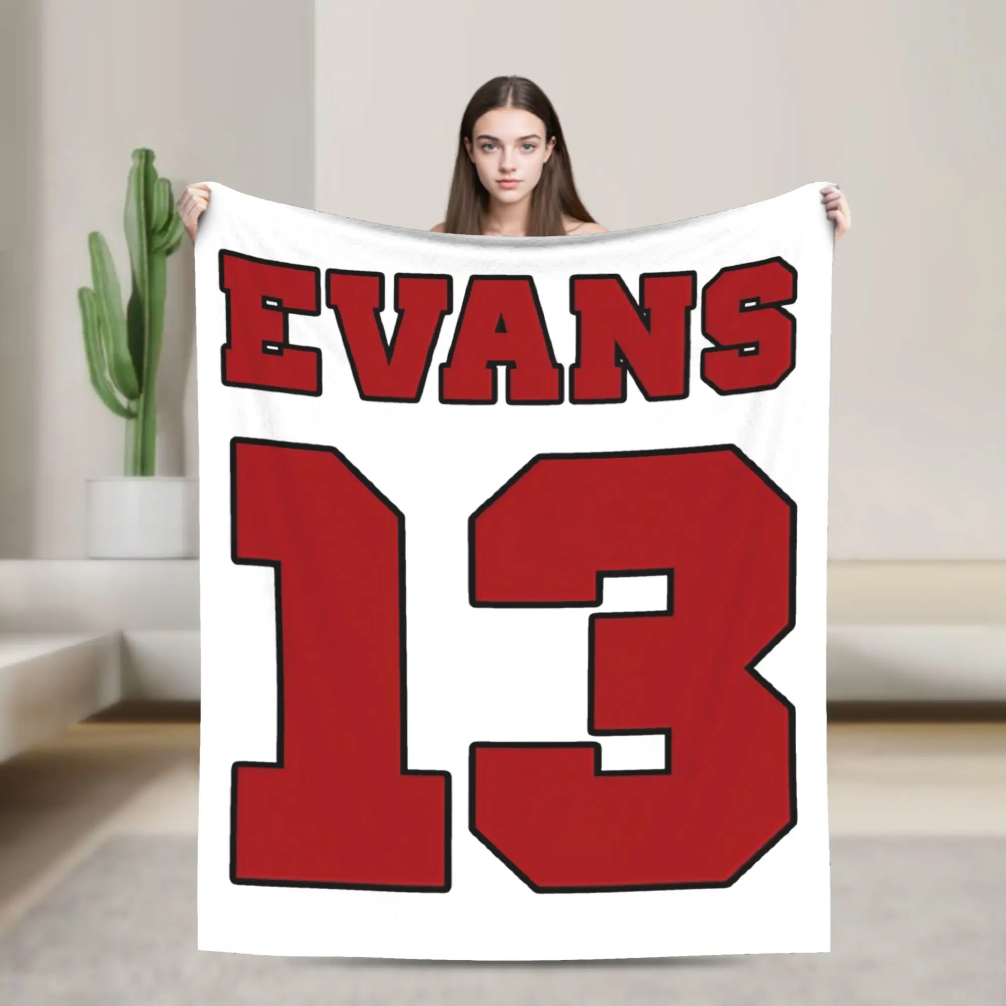 Mike Evans Number 13 Plush Blanket  Custom Throw Blanket for Home 125*100cm Quilt