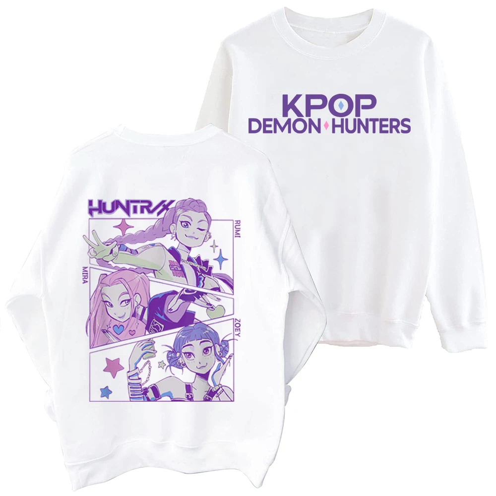 Kpop Demon Hunters 2025 Hot Animeเสื้อกันหนาวOversizeรอบคอแขนยาวHarajuku Sweatshirt