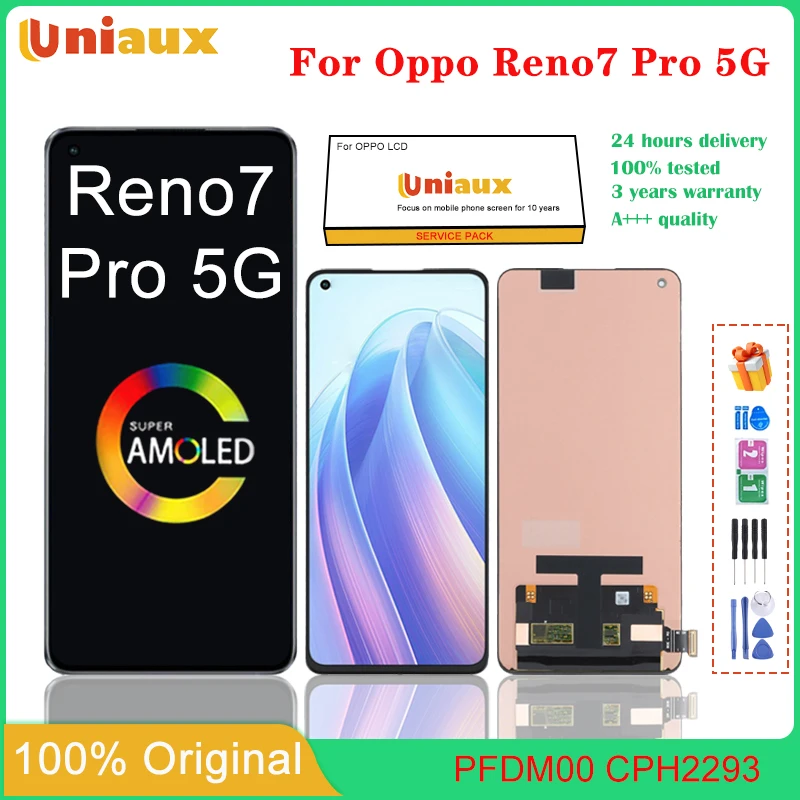 

6,55 ''AMOLED для OPPO Reno 7 Pro 5G ЖК-экран мобильного телефона в сборе с сенсорным экраном, замена ЖК-панели