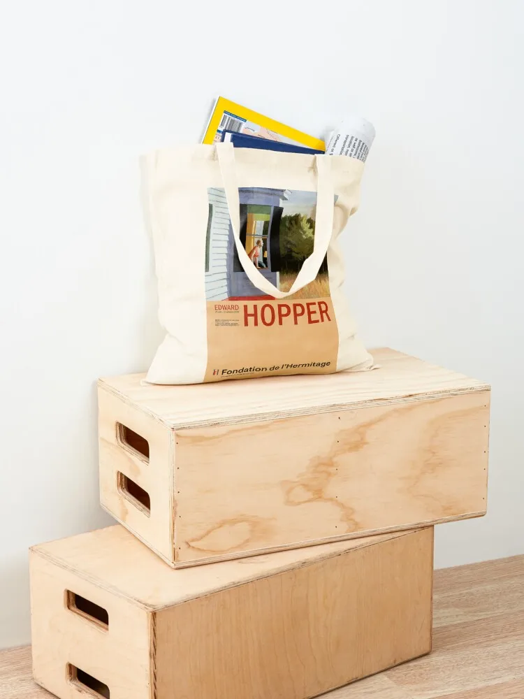Edward Hopper - Cape Cod Morning - Minimalist Exhibition Art Poster Tote Bag custom canvas bag cute pouch bag