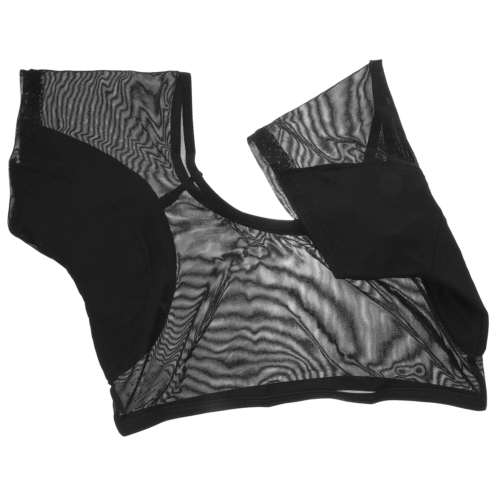 

Invisible Mesh Underarm Sweat-absorbing Vest Breathable ArmpitProof Shirts for Girls Women Black Undershirts Washable Reusable