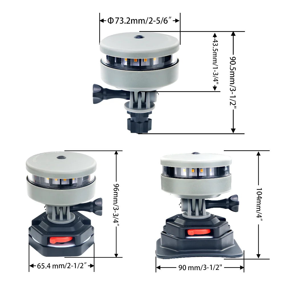 Boot Accessoires Marine Kajak Draagbare Batterijen Navigatie Licht Vouwen Type Multifunctionele Installatie Led Rood Groen/Wit