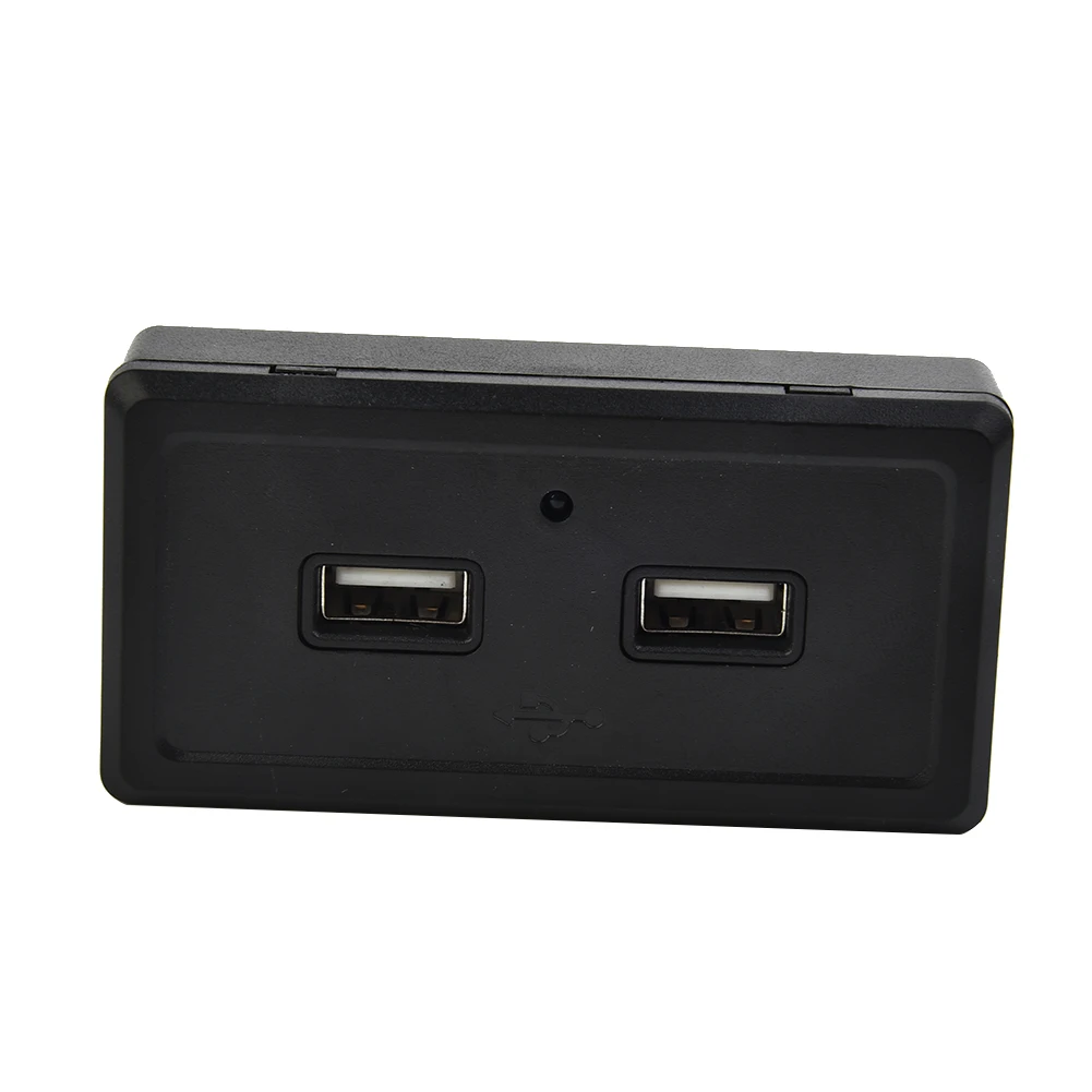 Dual USB Car Charger Without Battery Ports Socket UCC-318-2U USB Black For Boat for motorhome for caravan High Quality