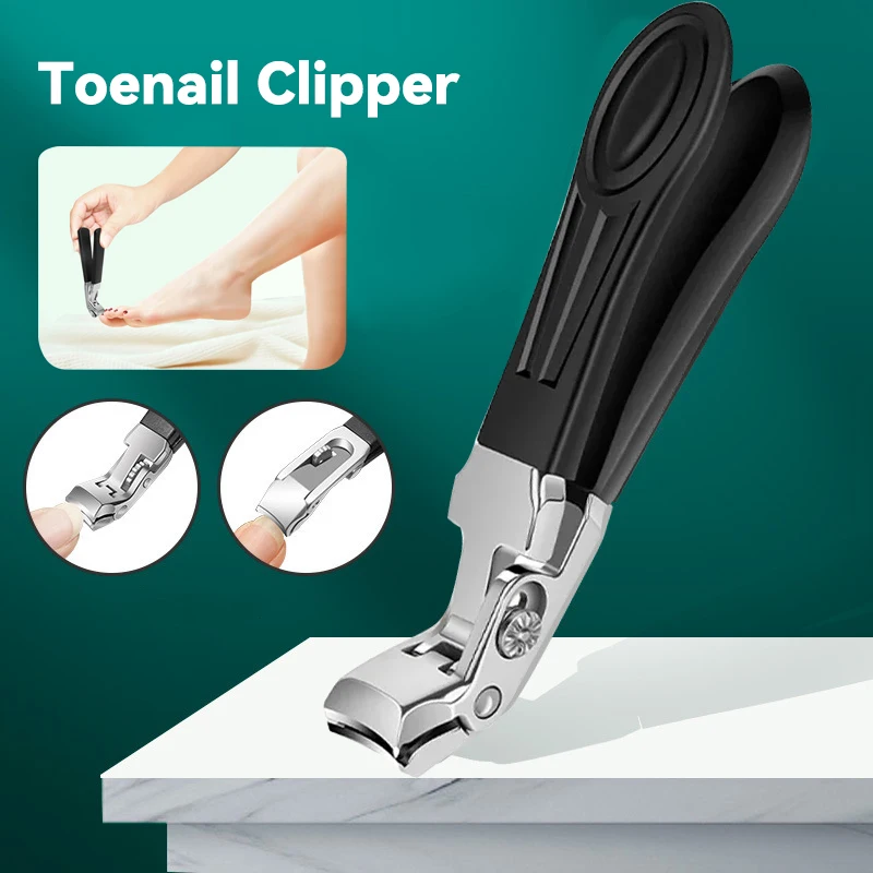 

Professional Nail Clippers for Adult Wide Jaw & Angled Head Anti Splash Stainless Steel Fingernail & Toenail Cutter Thick Nails